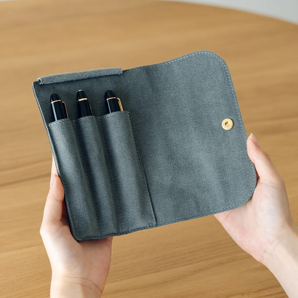 3-Slot Roll Pen Case (Tochigi Leather)