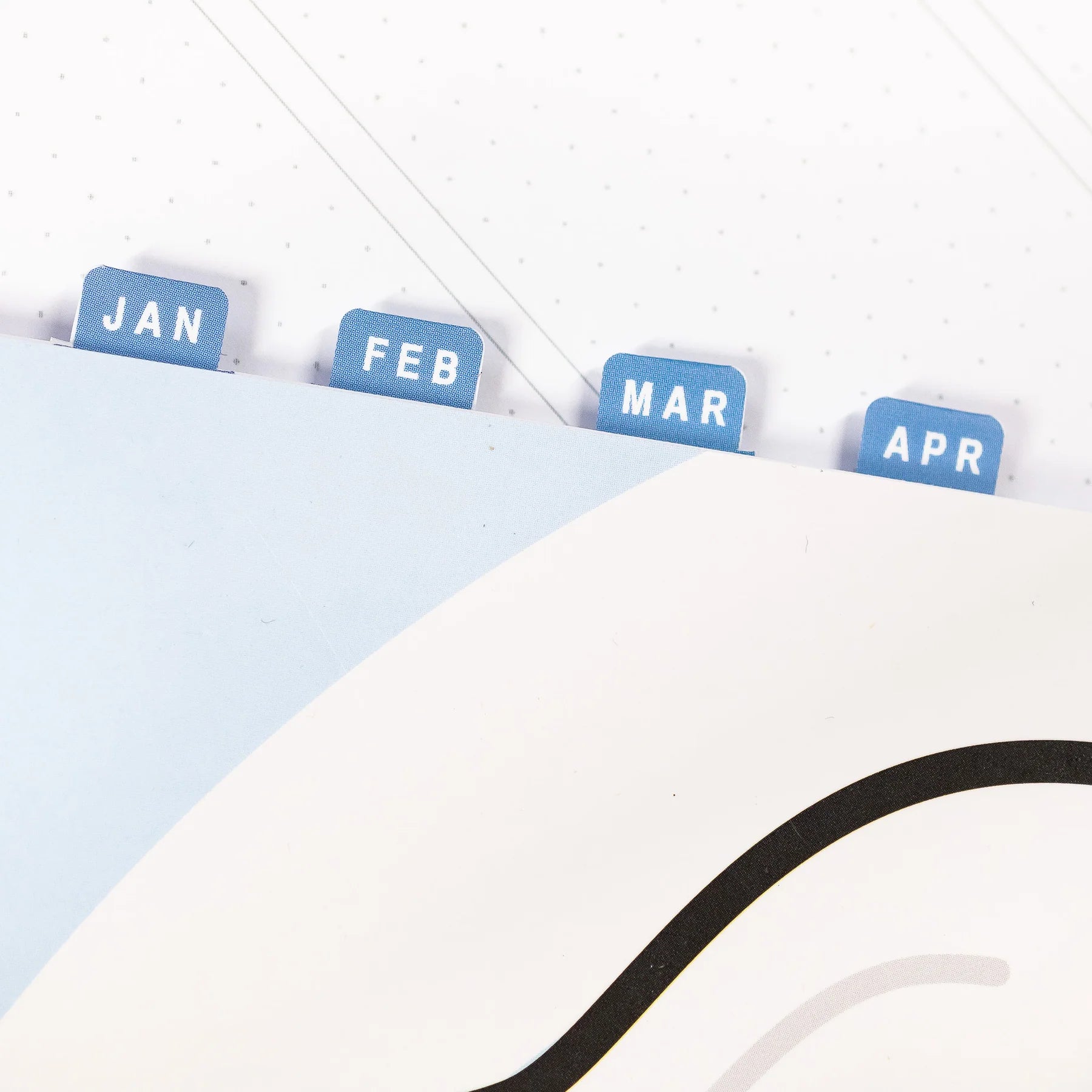Dreamy Blue Monthly Tab