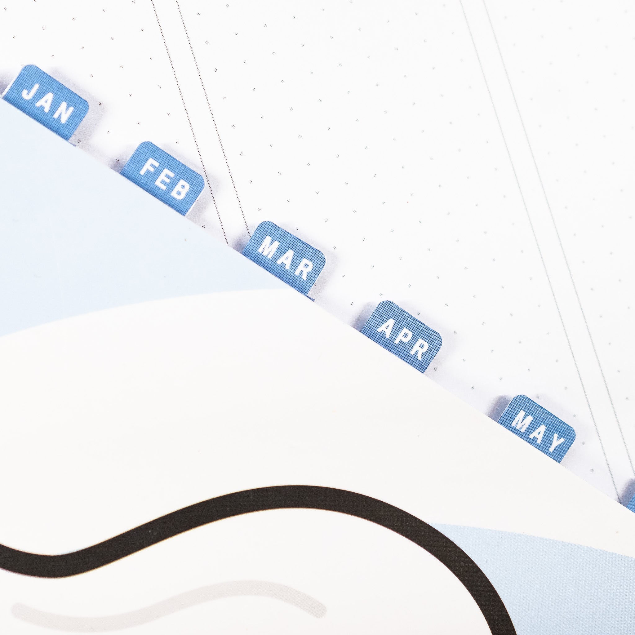 S356 | Dreamy Blue Monthly Tab Stickers