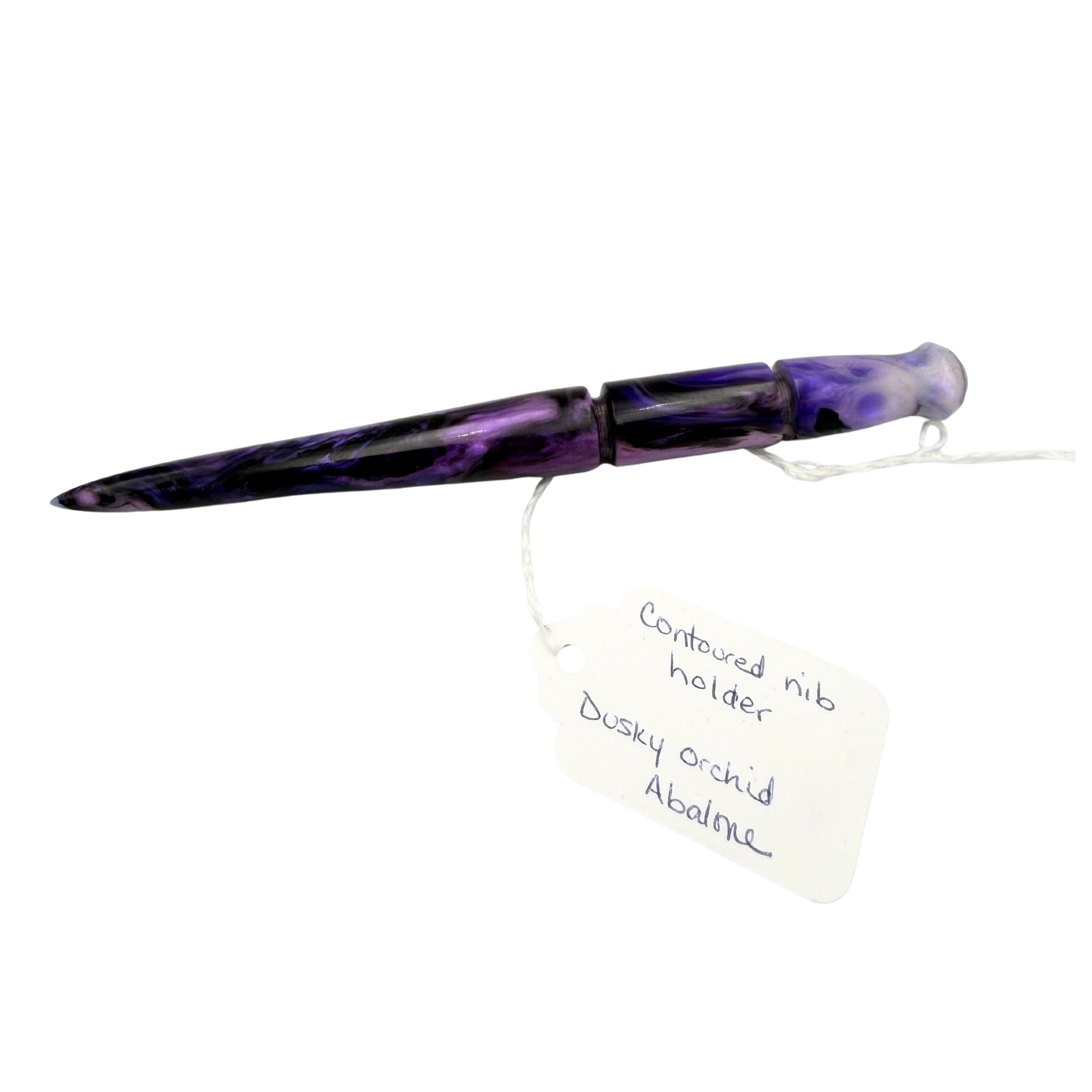 Contoured Nib Holder - Dusky Orchid Abalone