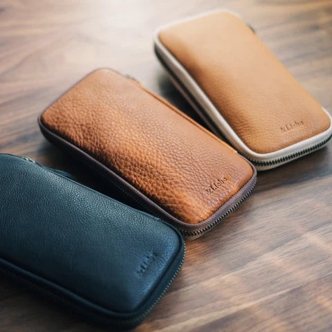 3-Slot Zip Pen Case (Pebble Nume)