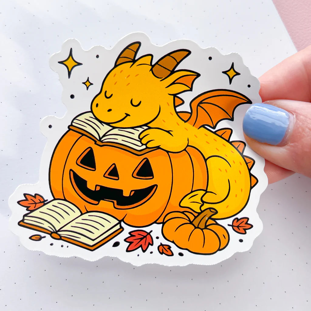 Fall Dragon Vinyl Die Cut Sticker