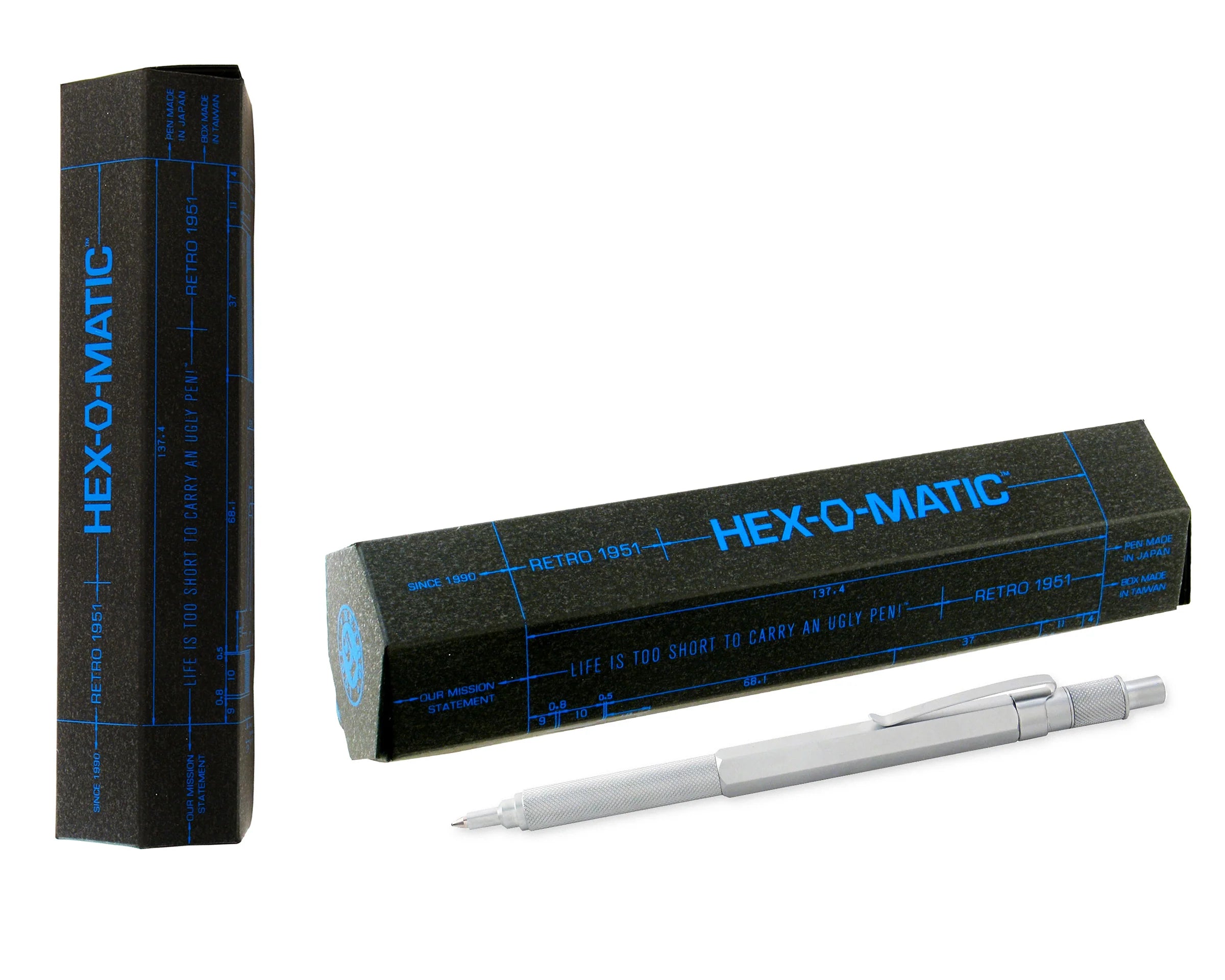 HEX-O-MATIC - Silver Ballpoint