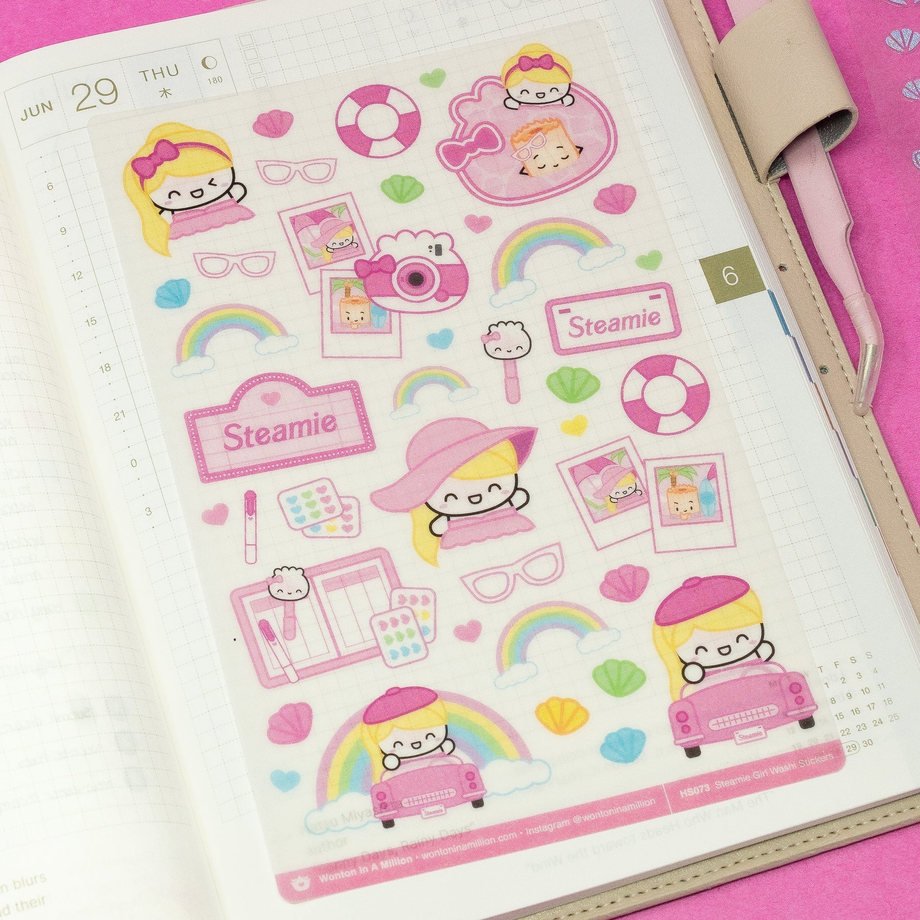 Steamie Girl Washi Stickers