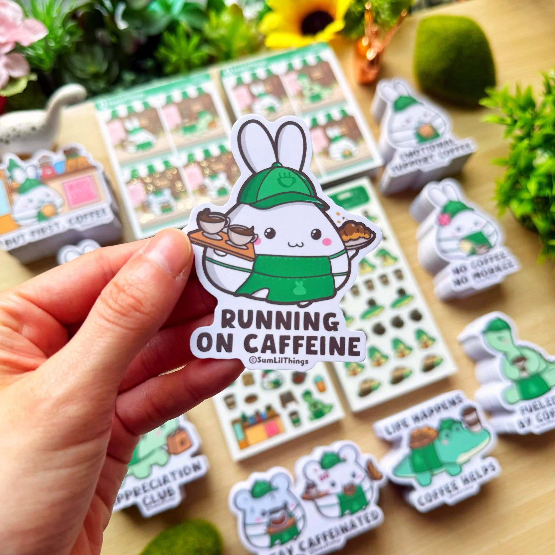 Vinyl Sticker - Running On Caffeine