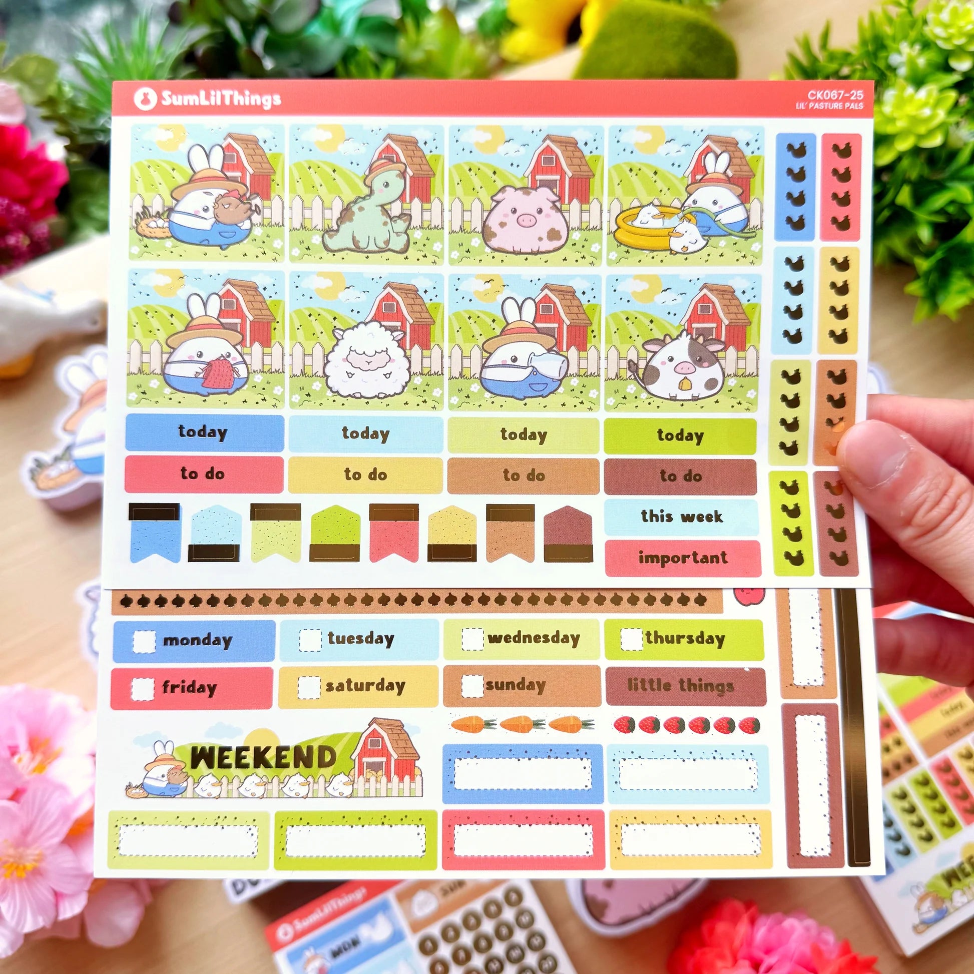 Hobonichi COUSIN - Lil' Pasture Pals - Gold Foil