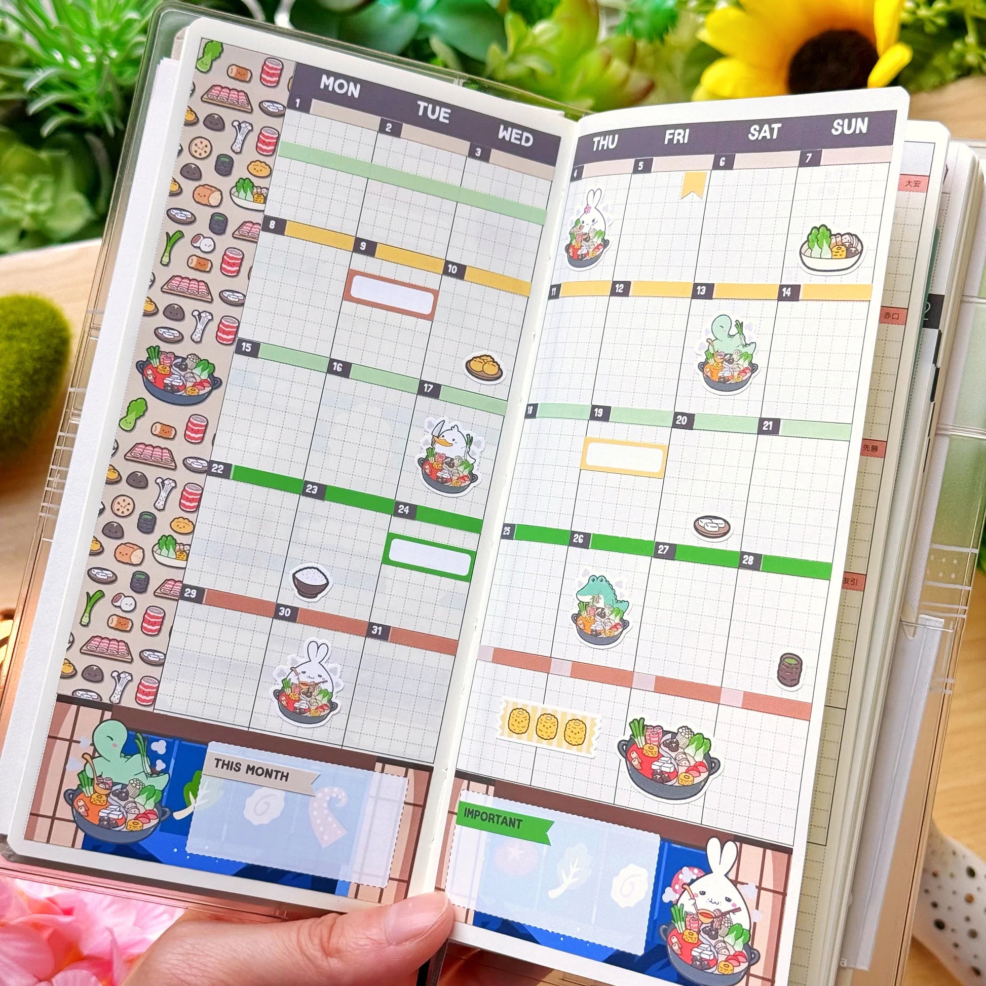 Hobonichi WEEKS Kit - Lil' Cozy Hot Pot - Holo Foil (Monthly)
