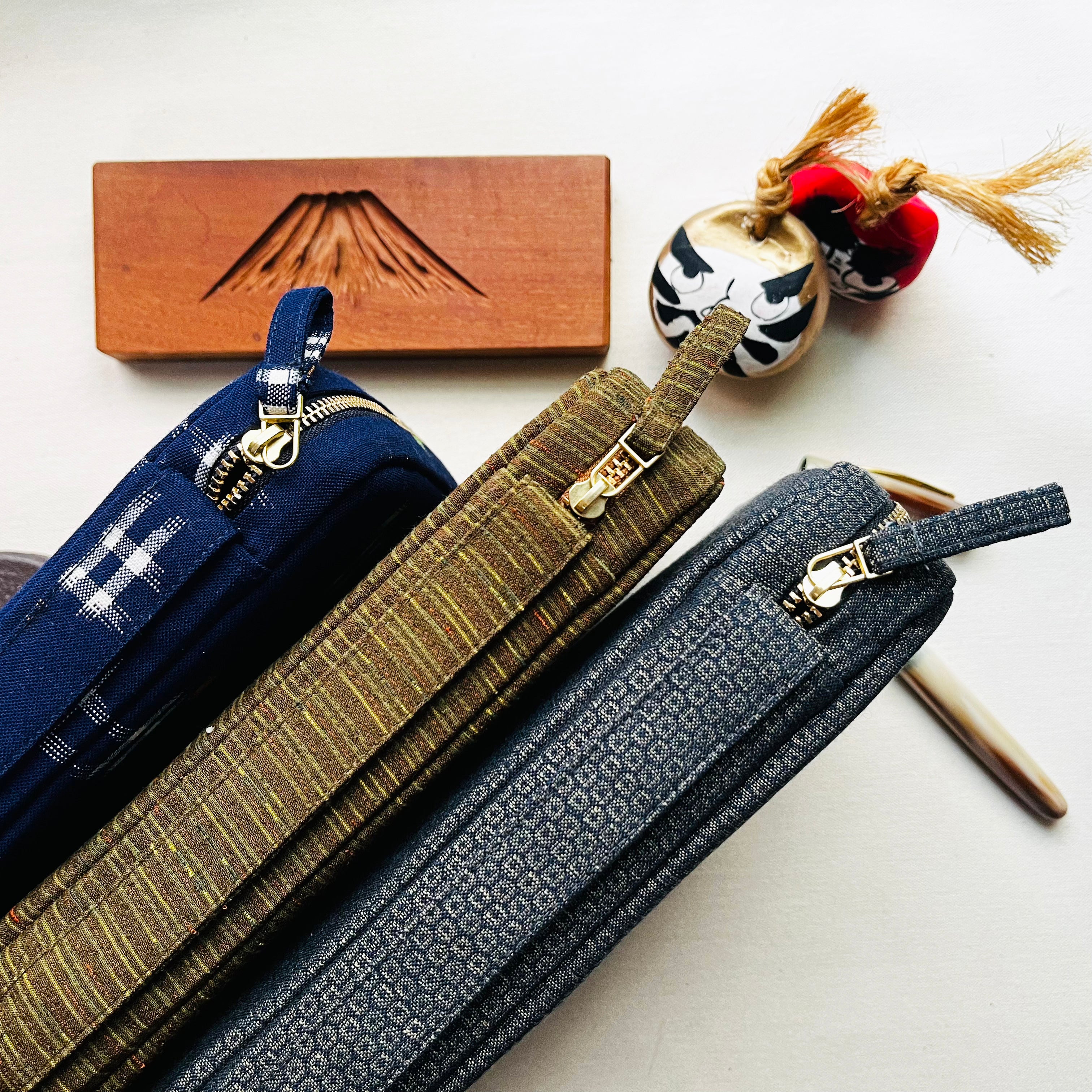 Kimono Fabric Japan Cotton Zippered 20 Pen Case