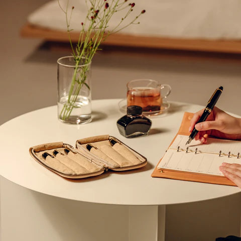 6-Slot Zip Pen Case (Pebble Nume)