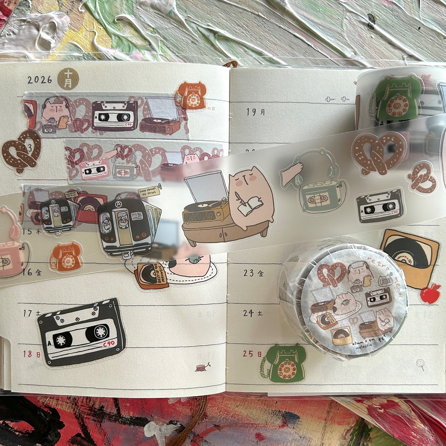 Retro Meow (Die-Cut)