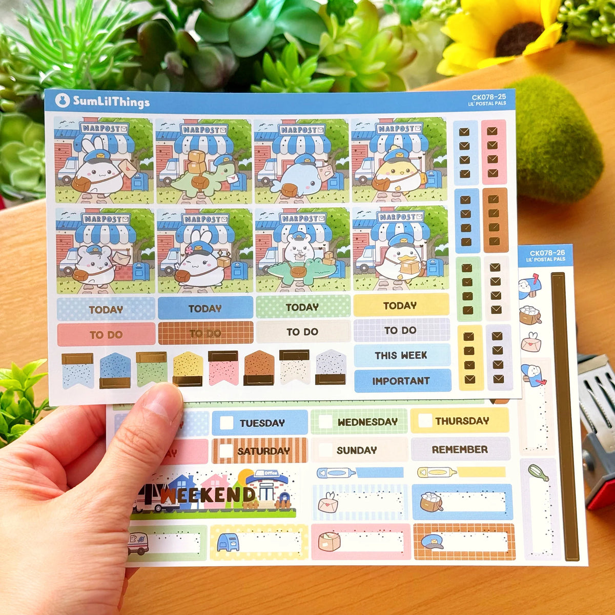 Hobonichi COUSIN - Lil' Postal Pals (Gold Foil)