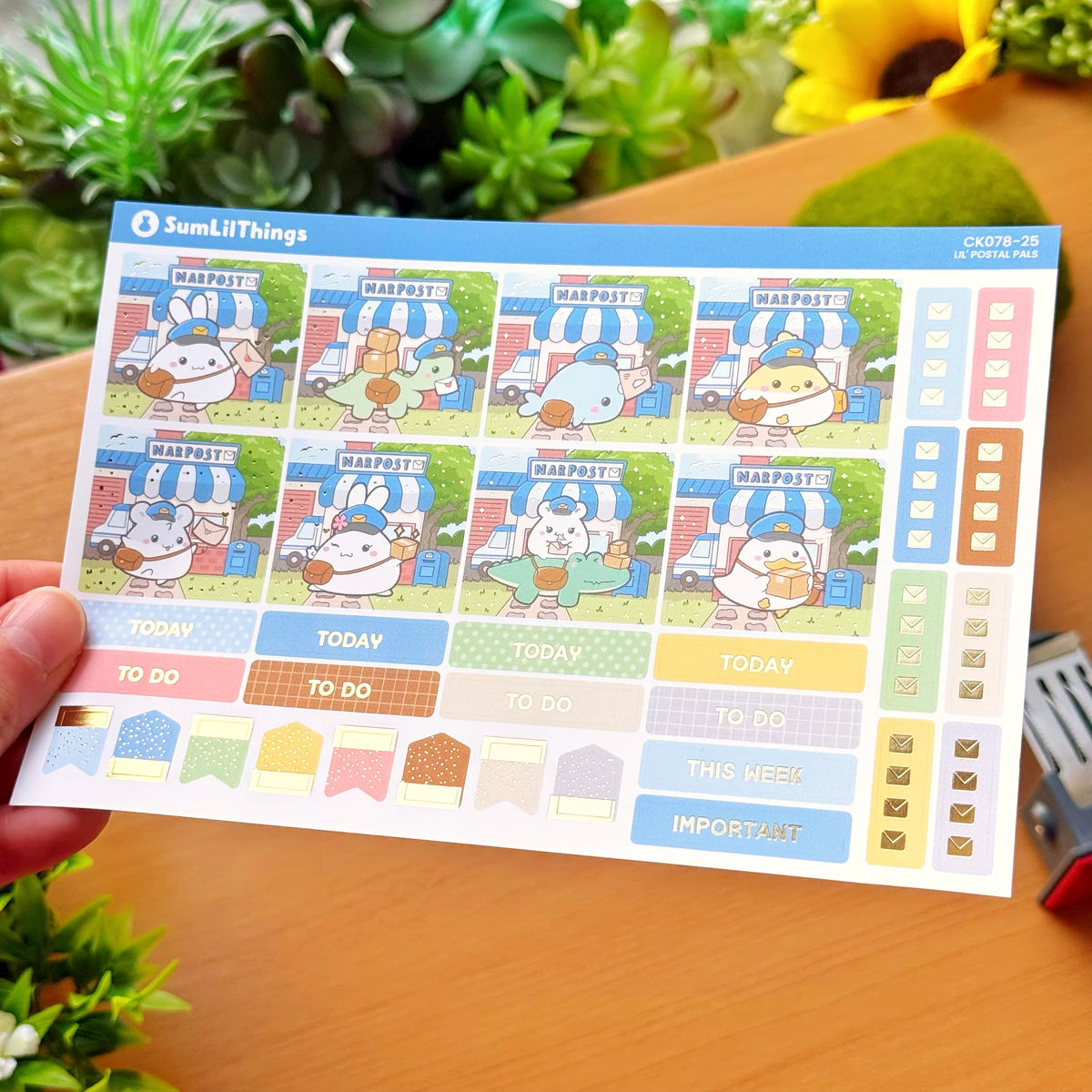Hobonichi COUSIN - Lil' Postal Pals (Gold Foil)