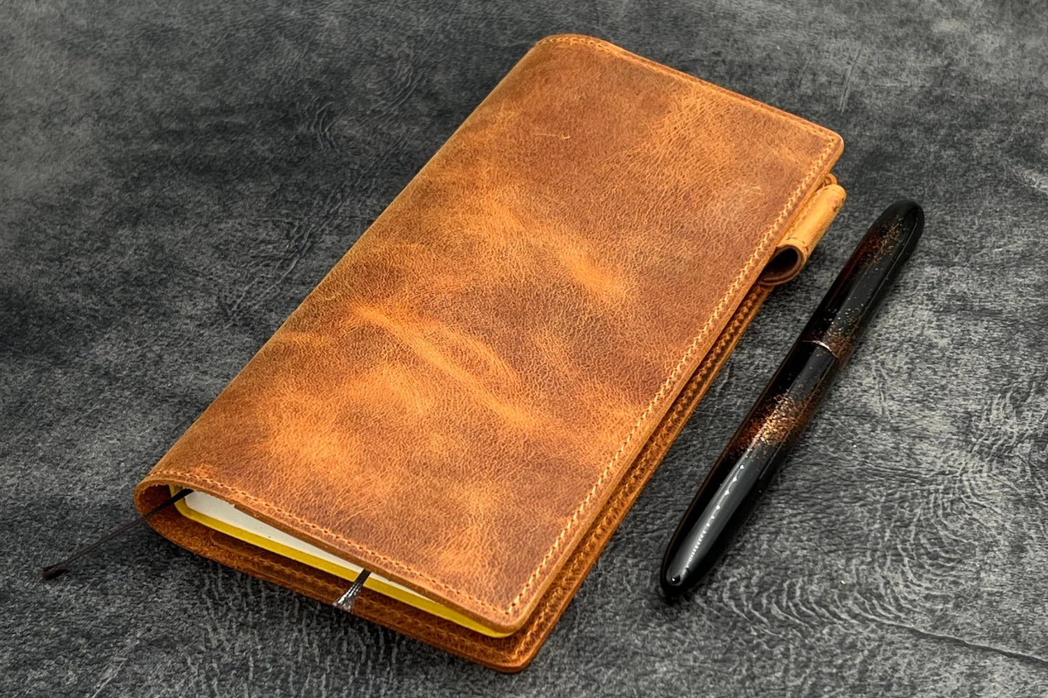 Leather Slim Hobonichi Weeks Planner Cover - Crazy Horse Brown
