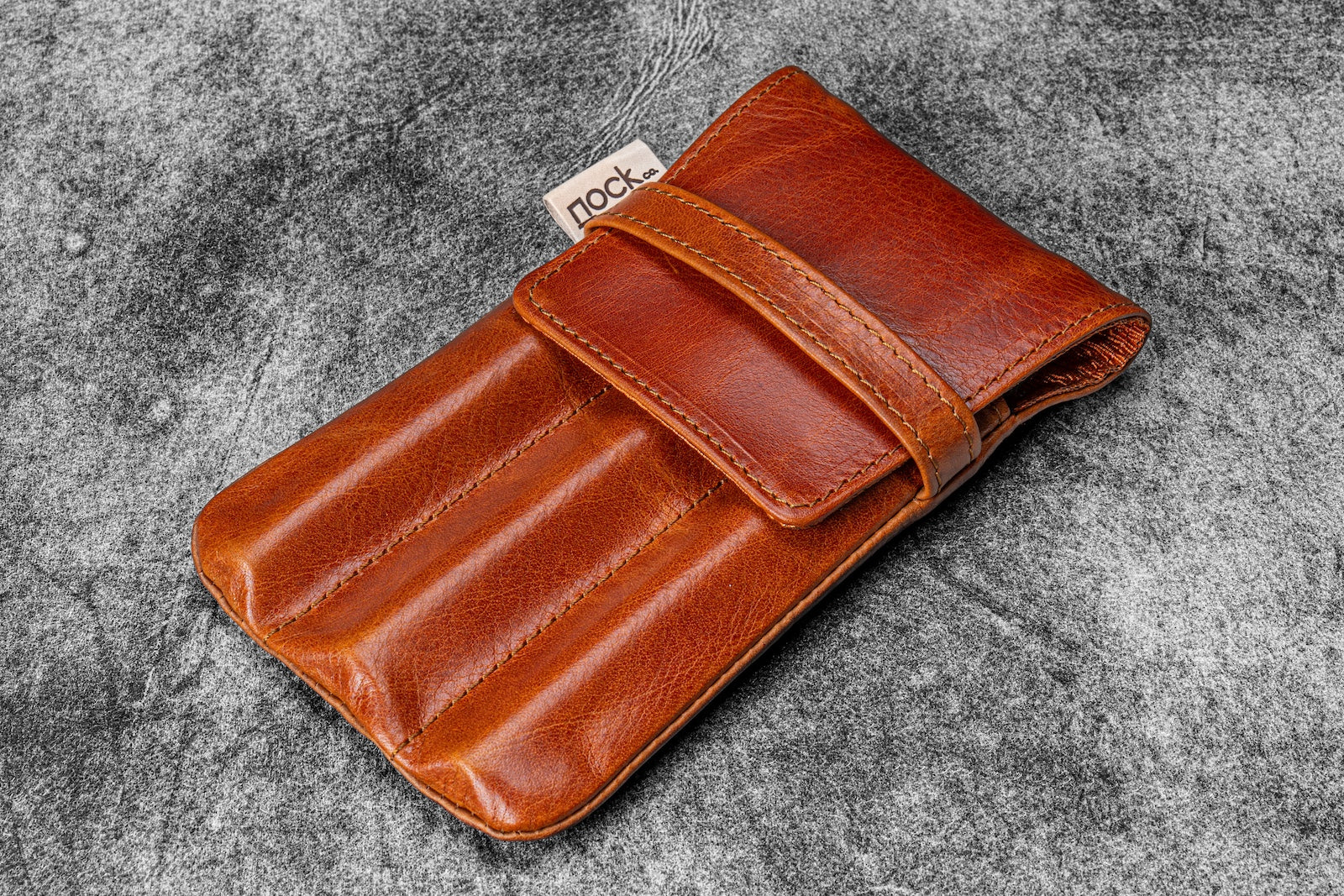 Legacy Collection Galen X Nock Co Leather Lookout Pen Case - Deep Cognac
