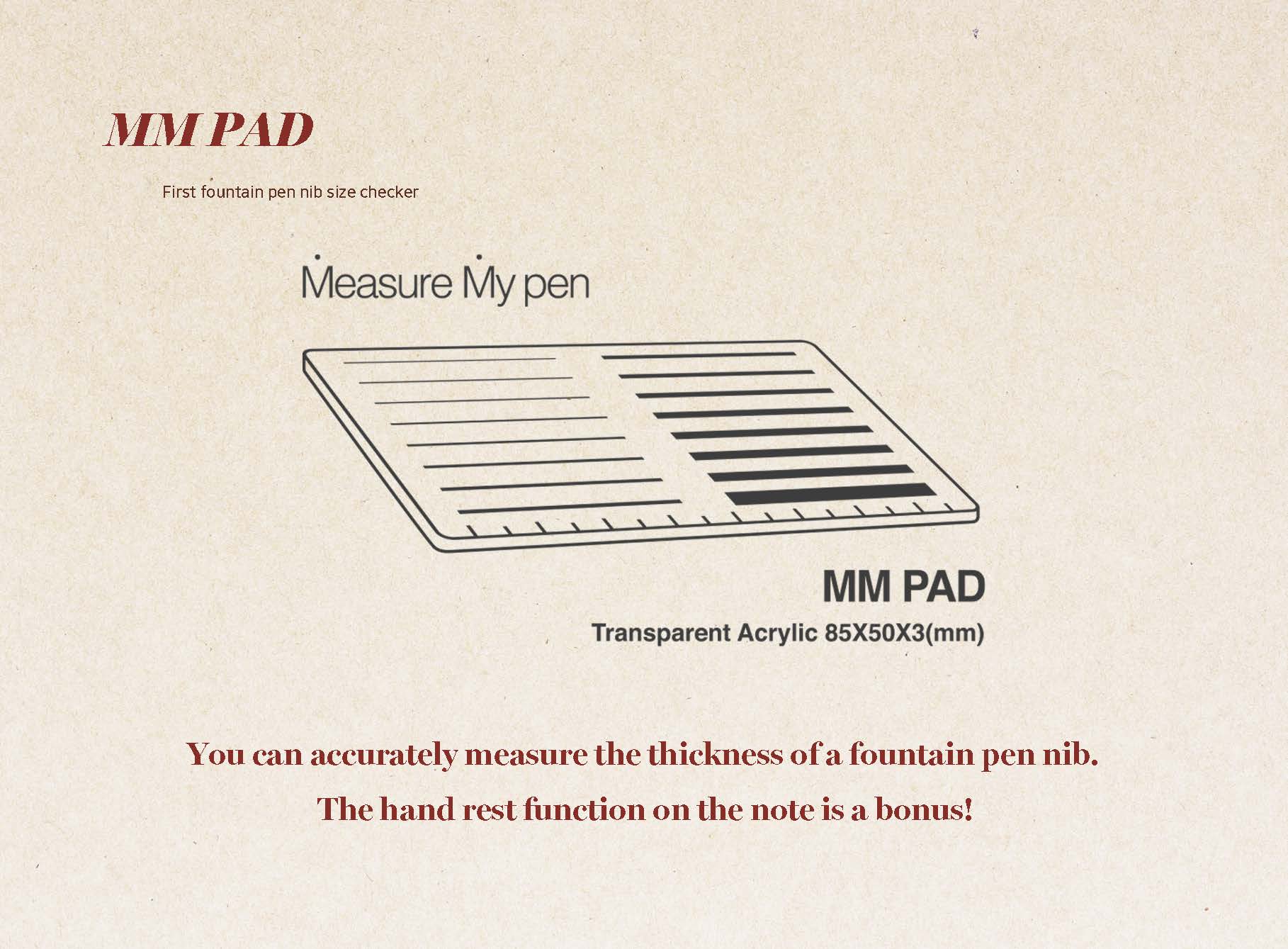 Fountain Pen Nib Size Gauge