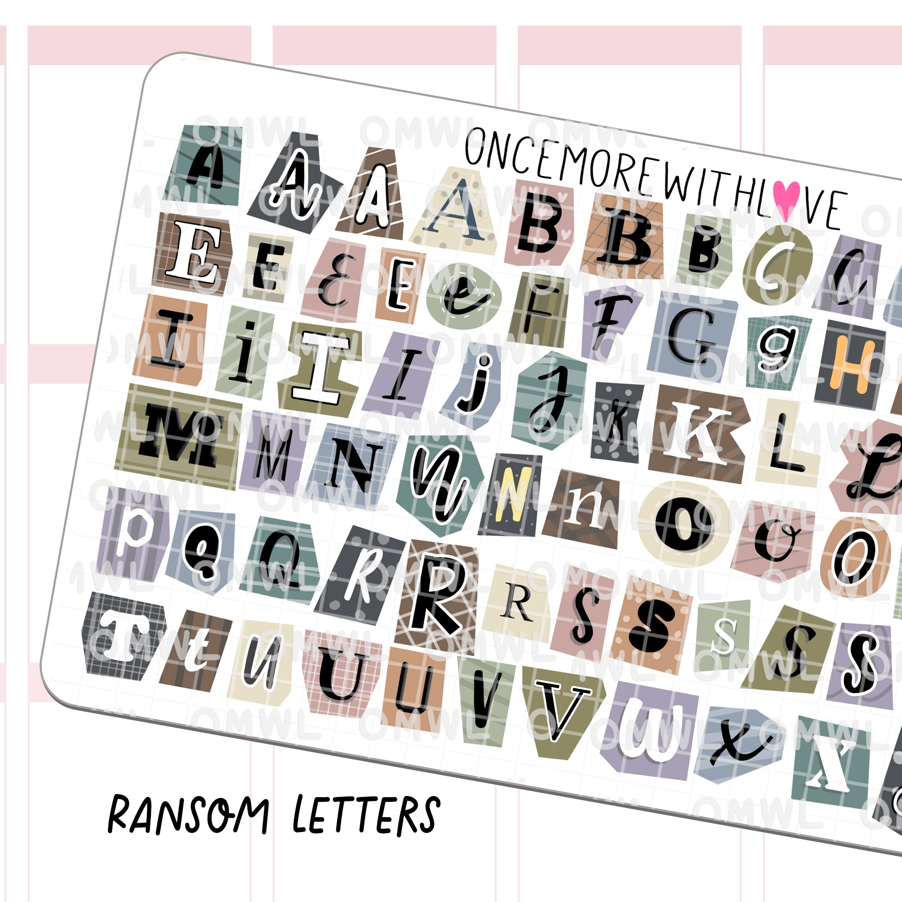 Ransom Letters (Muted Earth)