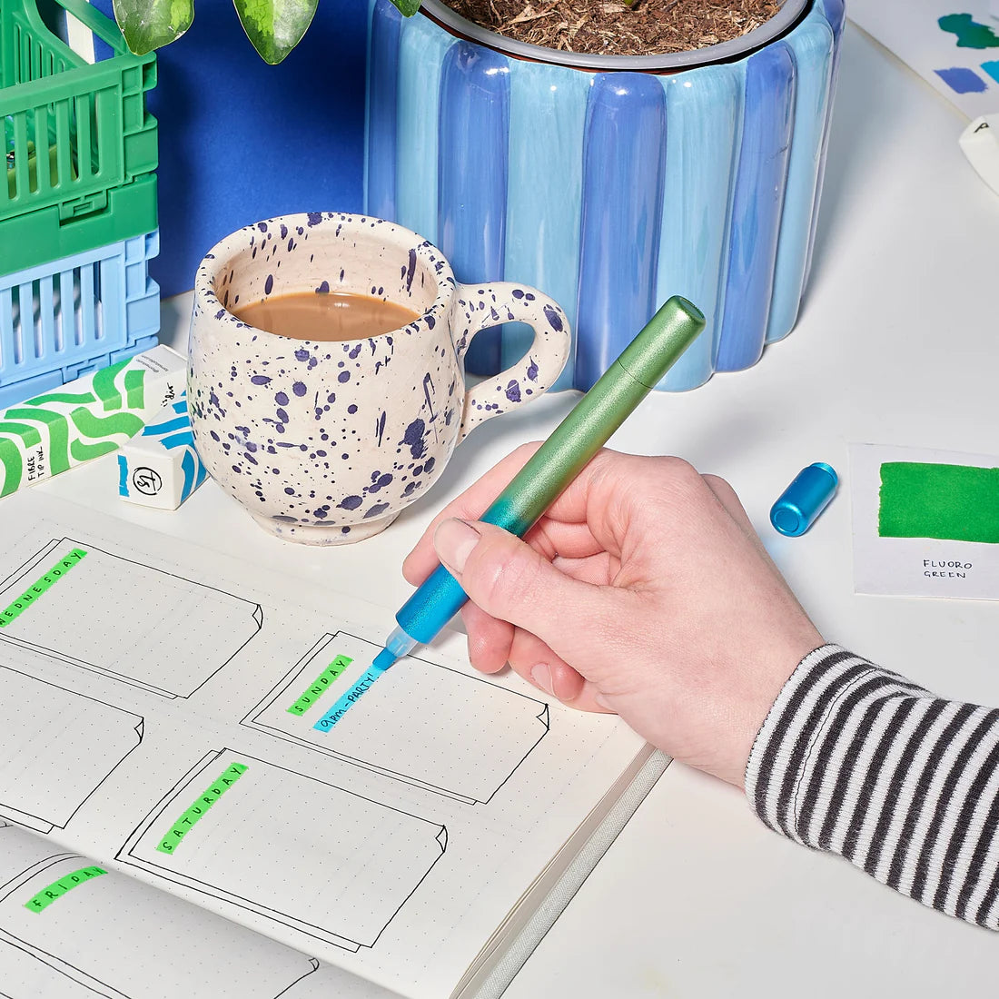 Ori – the infinitely refillable highlighter (Blue Green)