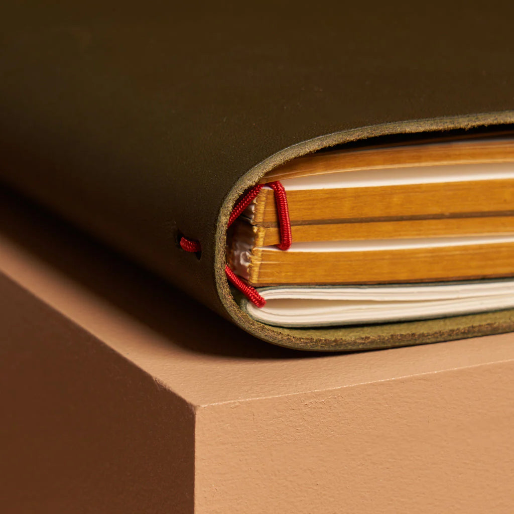 grand voyageur leather journal olive green (pocket)
