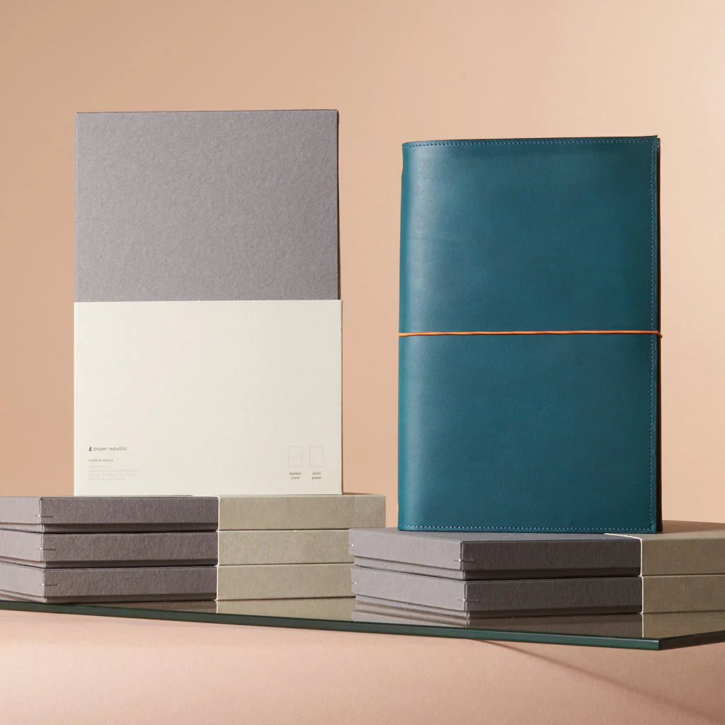 le portfolio petrol blue (a5)