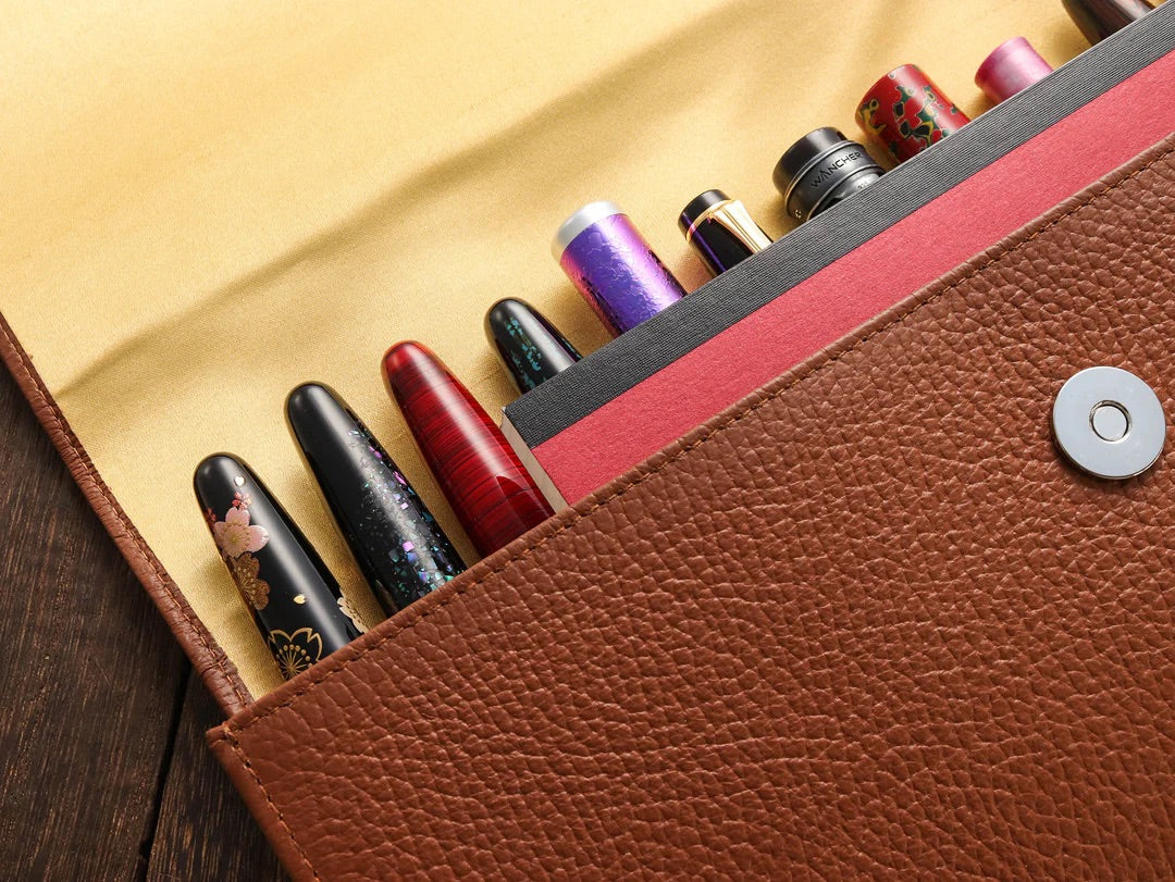 Penfolium 12 Pen Portfolio Brown