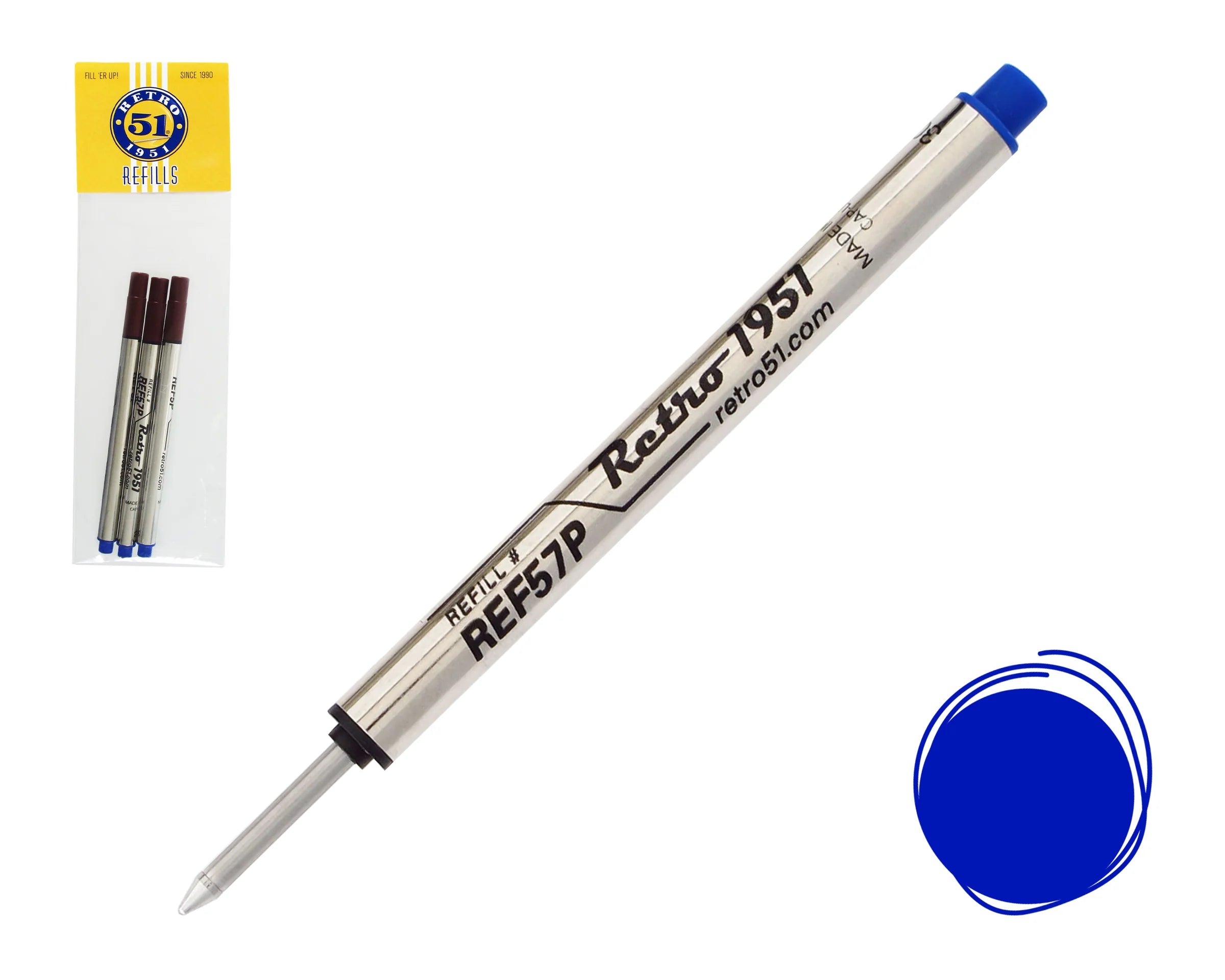 Capless Rollerball Refill 3pk