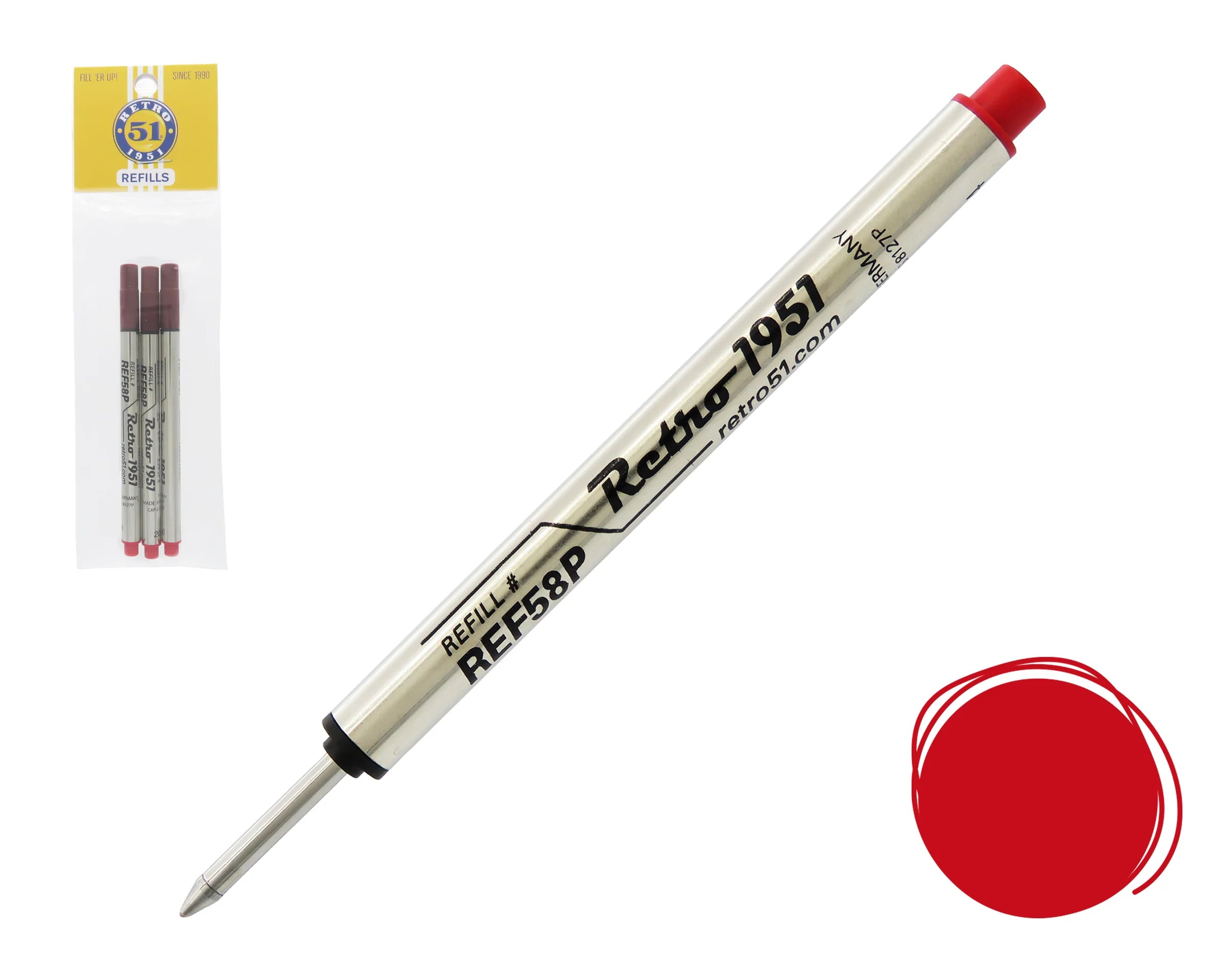 Capless Rollerball Refill 3pk