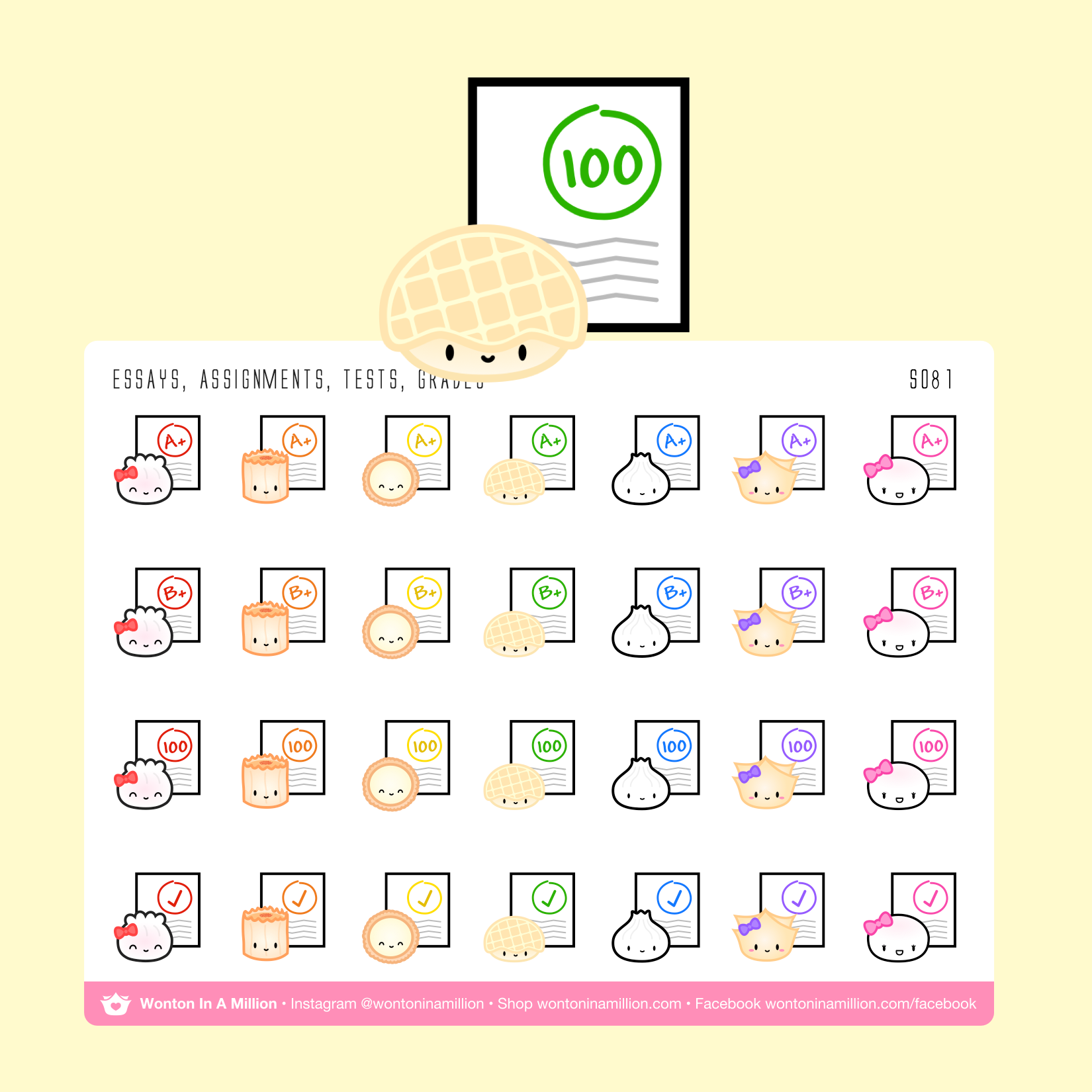 S081 | Back To School - Grades Stickers