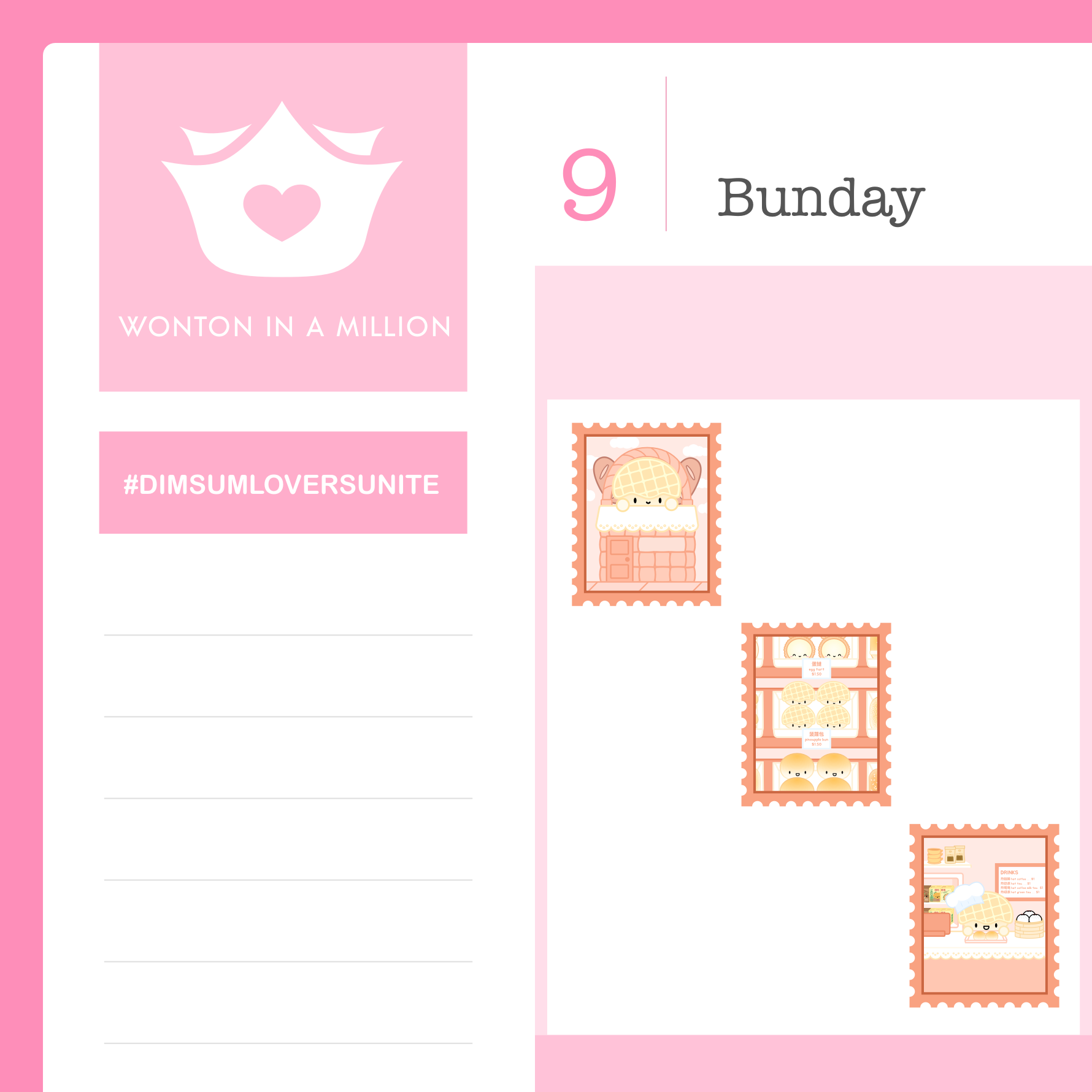S630 | Bun of A Kind Bakery Stamps Planner Stickers