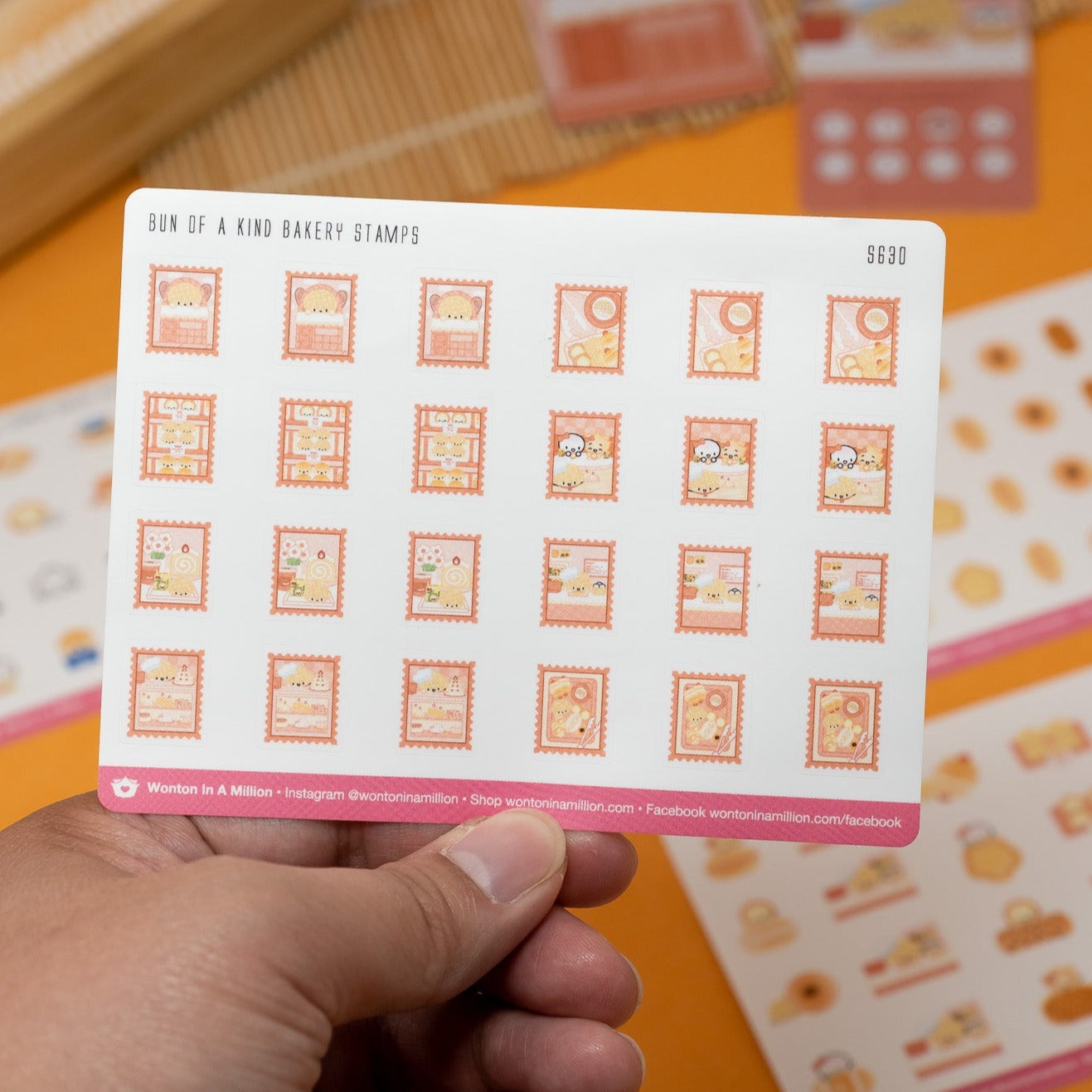 S630 | Bun of A Kind Bakery Stamps Planner Stickers