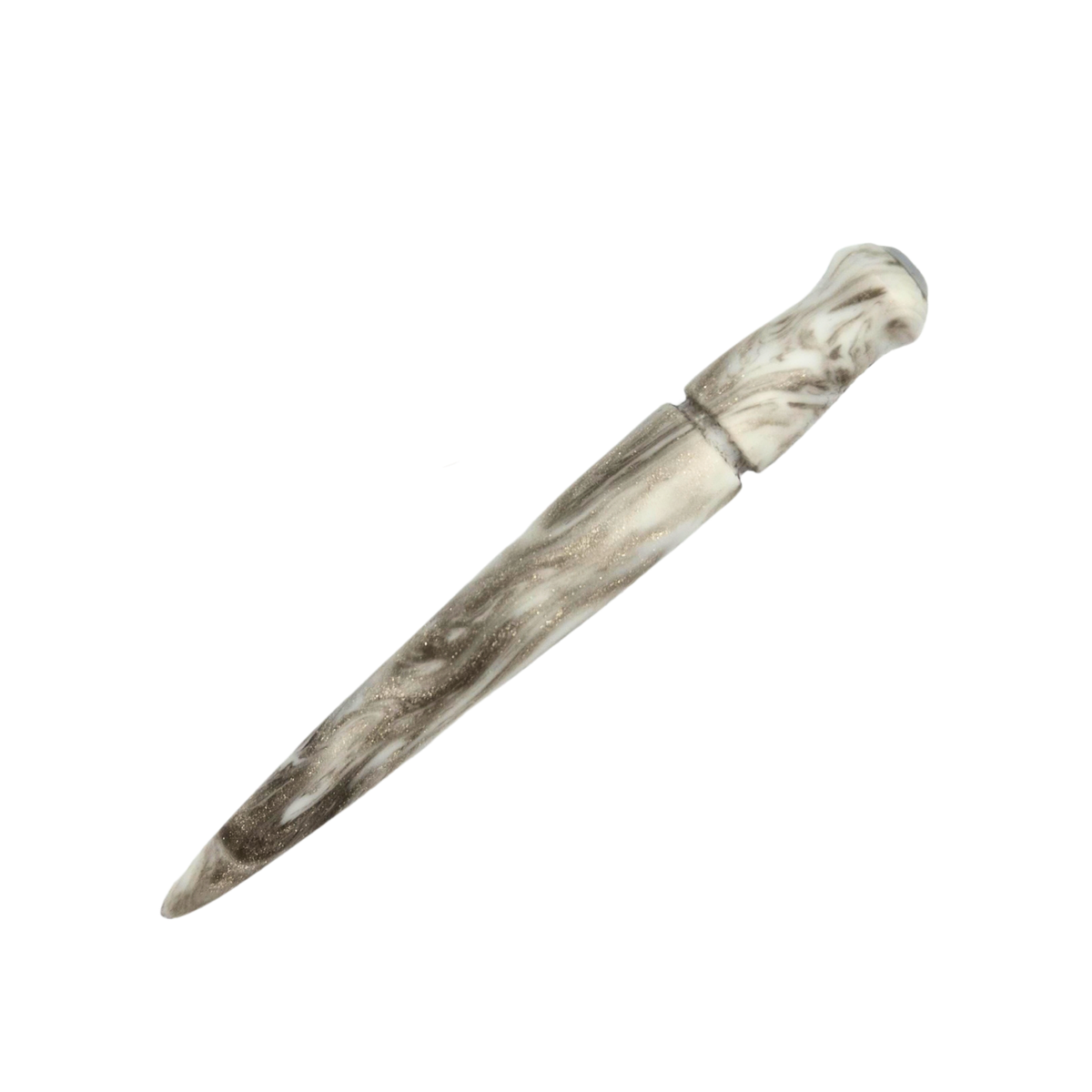 Mini Nib Holder - White and Silver (Low Lustre Finish)