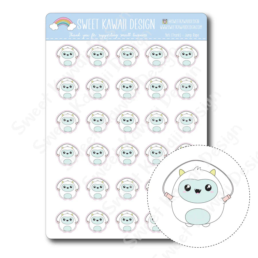 Kawaii Yeti (Frank) Stickers