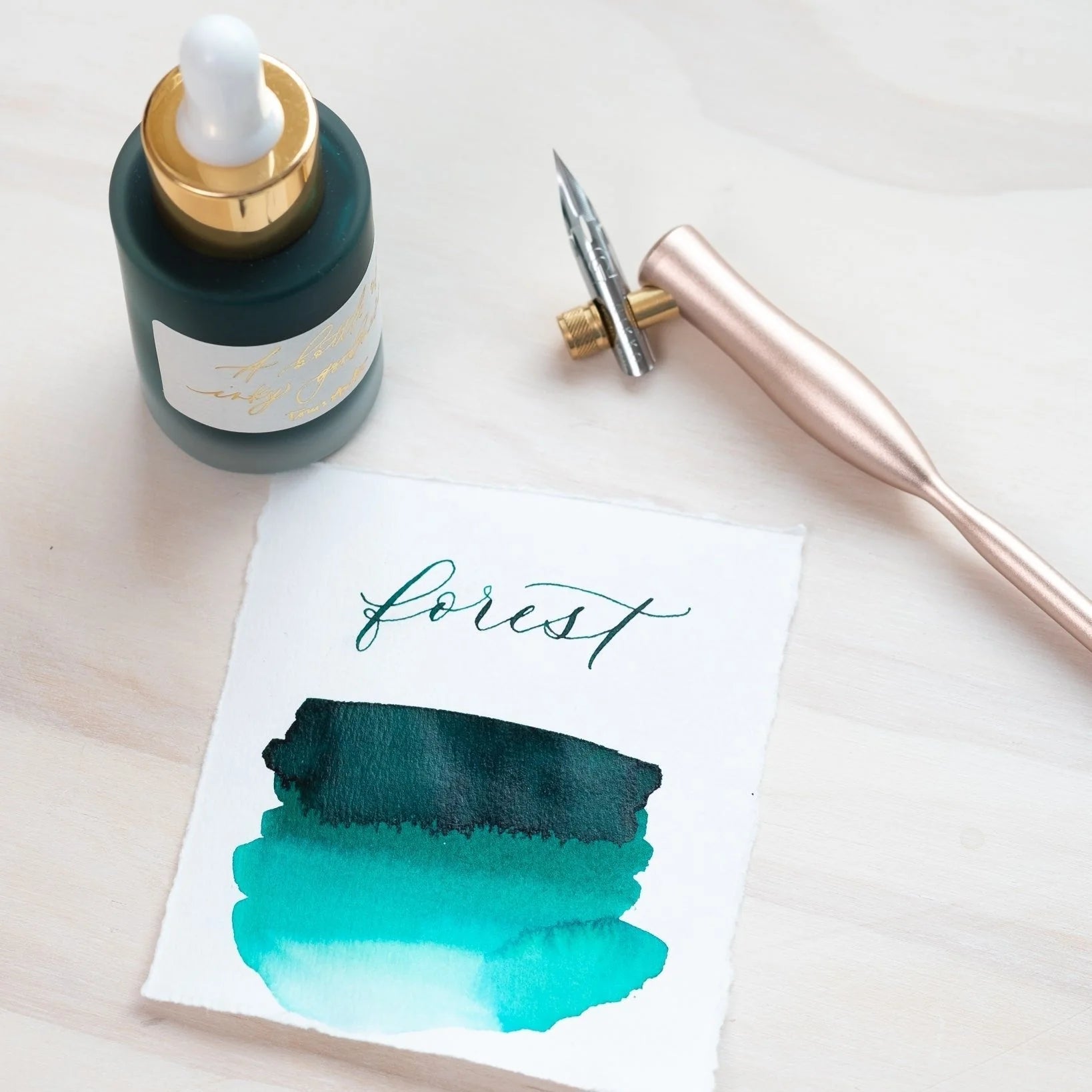 Forest Green Calligraphy Ink