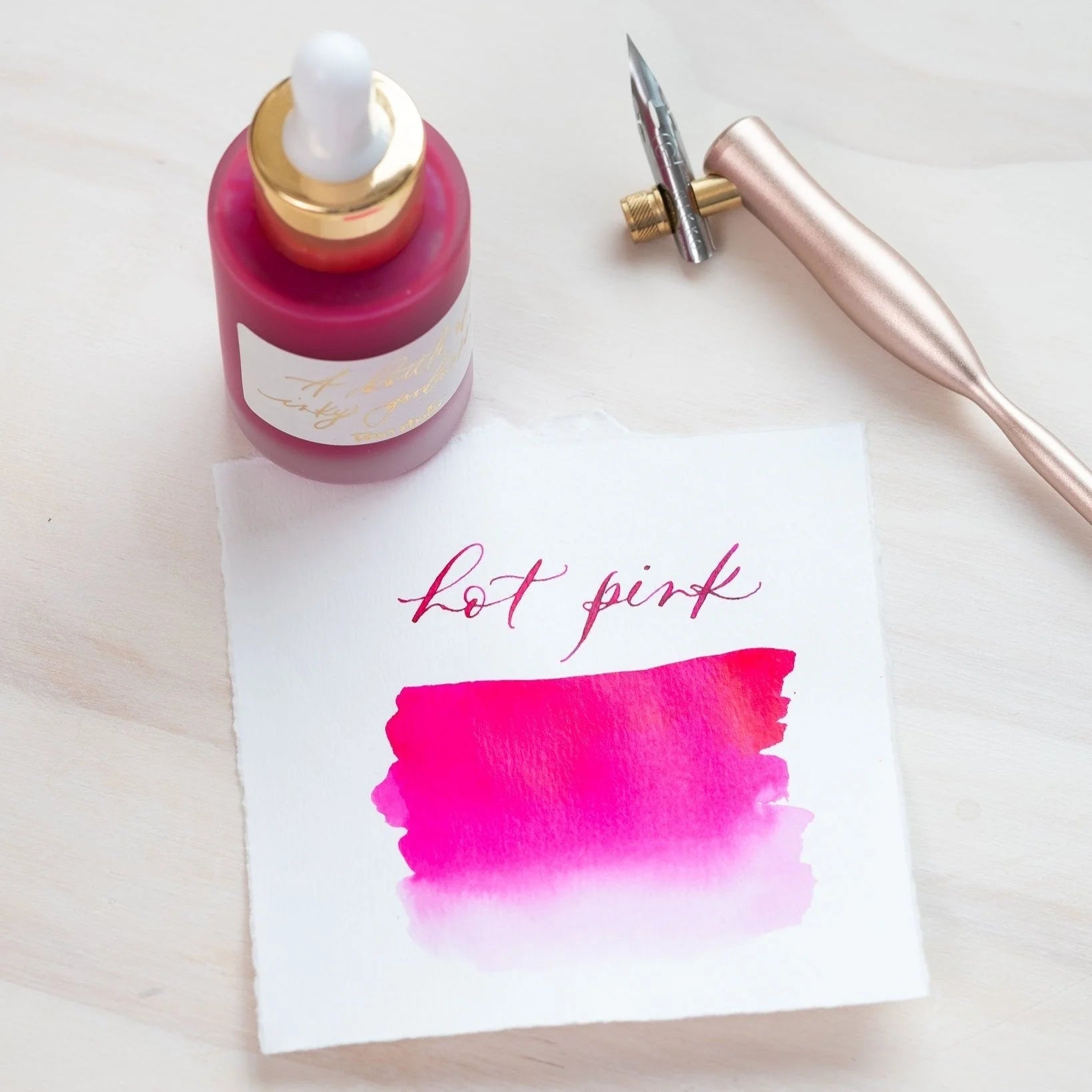 Hot Pink Calligraphy Ink