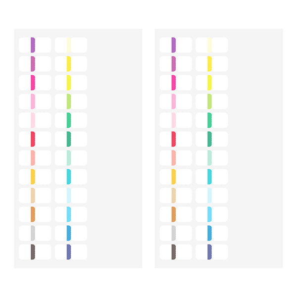 Chiratto Index Label 24 Vivid Colors