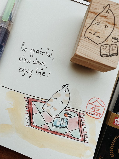 Stay Calm with Book & Coffee