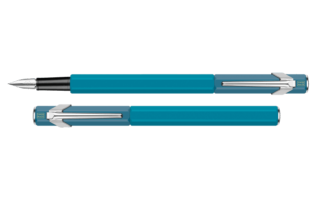 849™ PAUL SMITH Cyan Blue and Steel Blue Fountain Pen (F) - Limited Edition