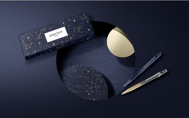 849™ COSMIC BLUE Gilded Ballpoint Pen - Special Edition (Gold)