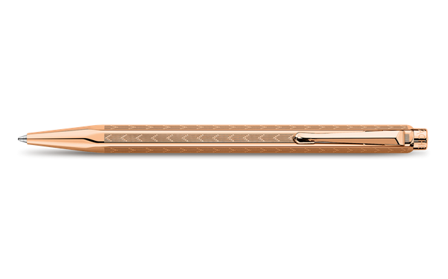 ECRIDOR™ Rose-Gilded Chevron Ballpoint Pen