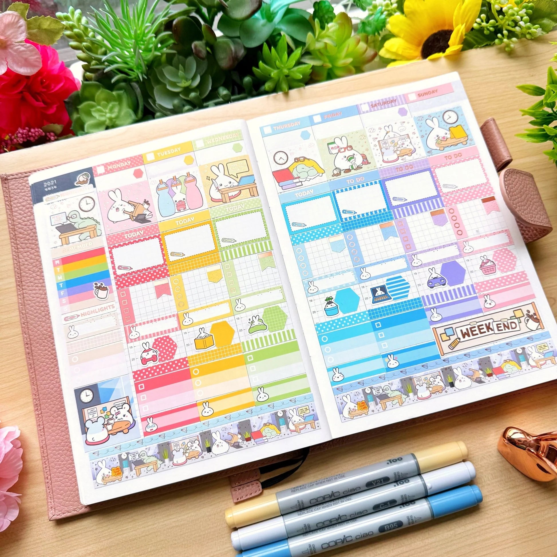 Hobonichi COUSIN - Lil' Office Life - Rose Gold Foil