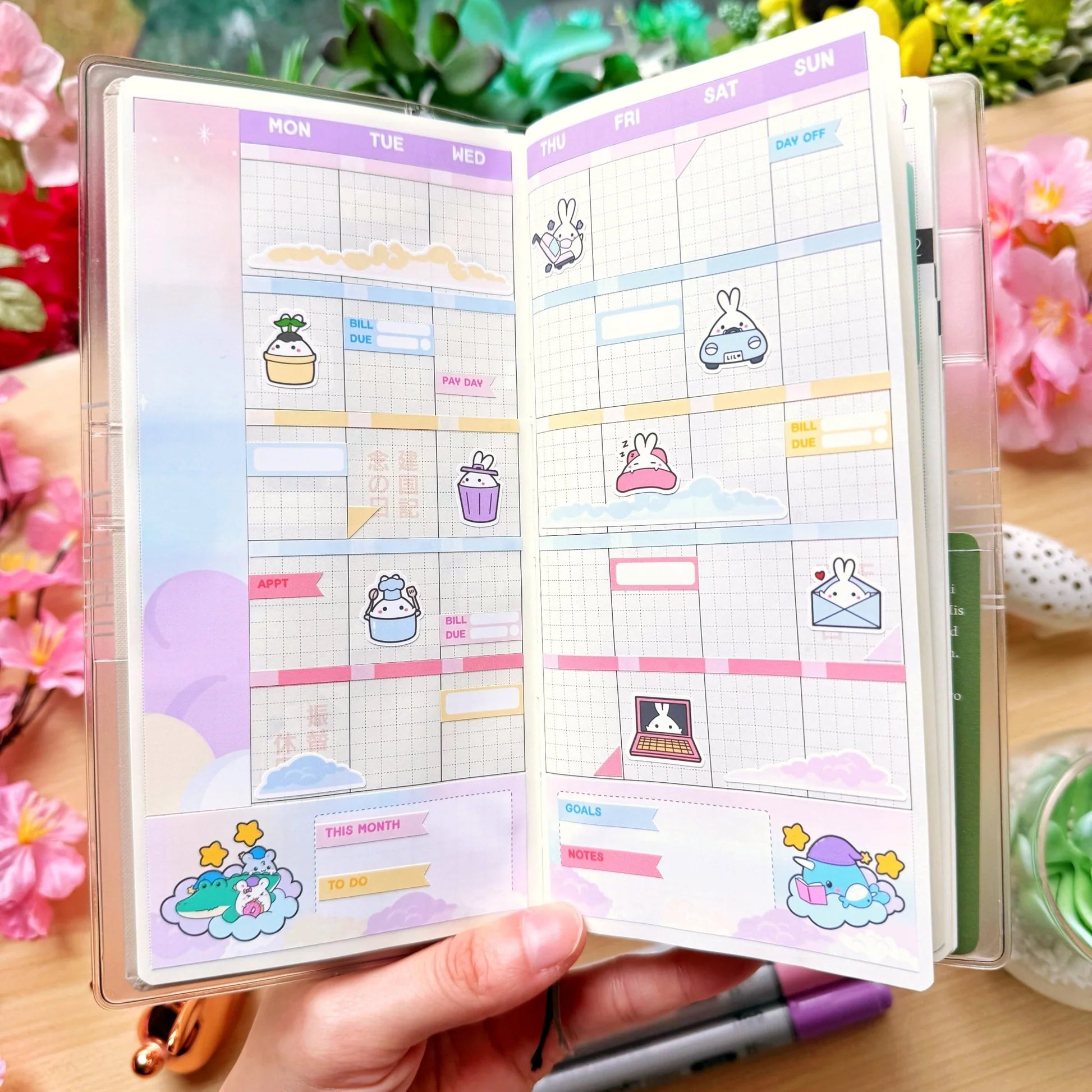 Hobonichi WEEKS Kit - Lil' Fluff & Dreams - Gold Star Foil