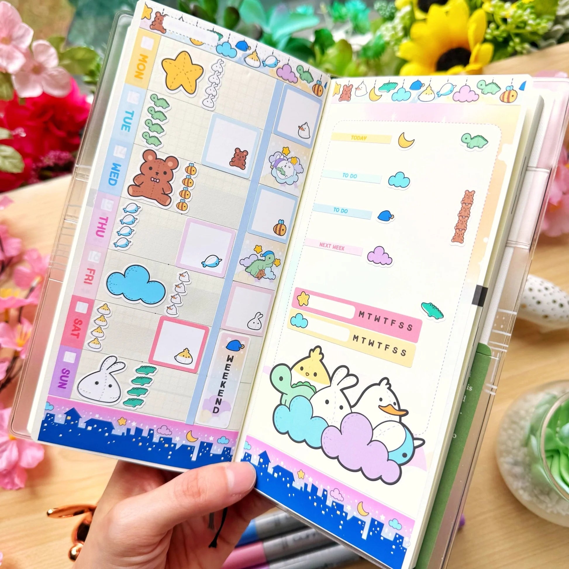 Hobonichi WEEKS Kit - Lil' Fluff & Dreams - Gold Star Foil