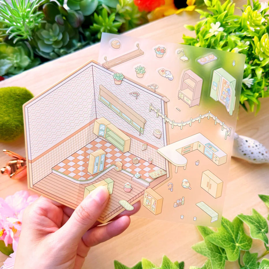 Isometric Scene Sticker - Delicious Kitchen (Small Mochi)