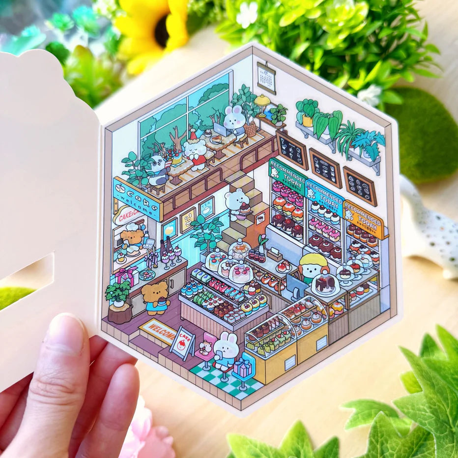 Isometric Scene Sticker - Joyful Dessert House (Series 5)