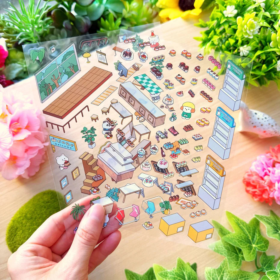 Isometric Scene Sticker - Joyful Dessert House (Series 5)
