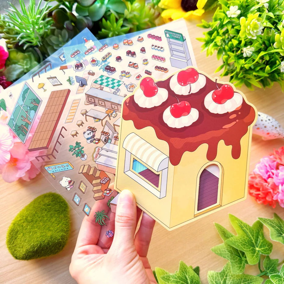 Isometric Scene Sticker - Joyful Dessert House (Series 5)