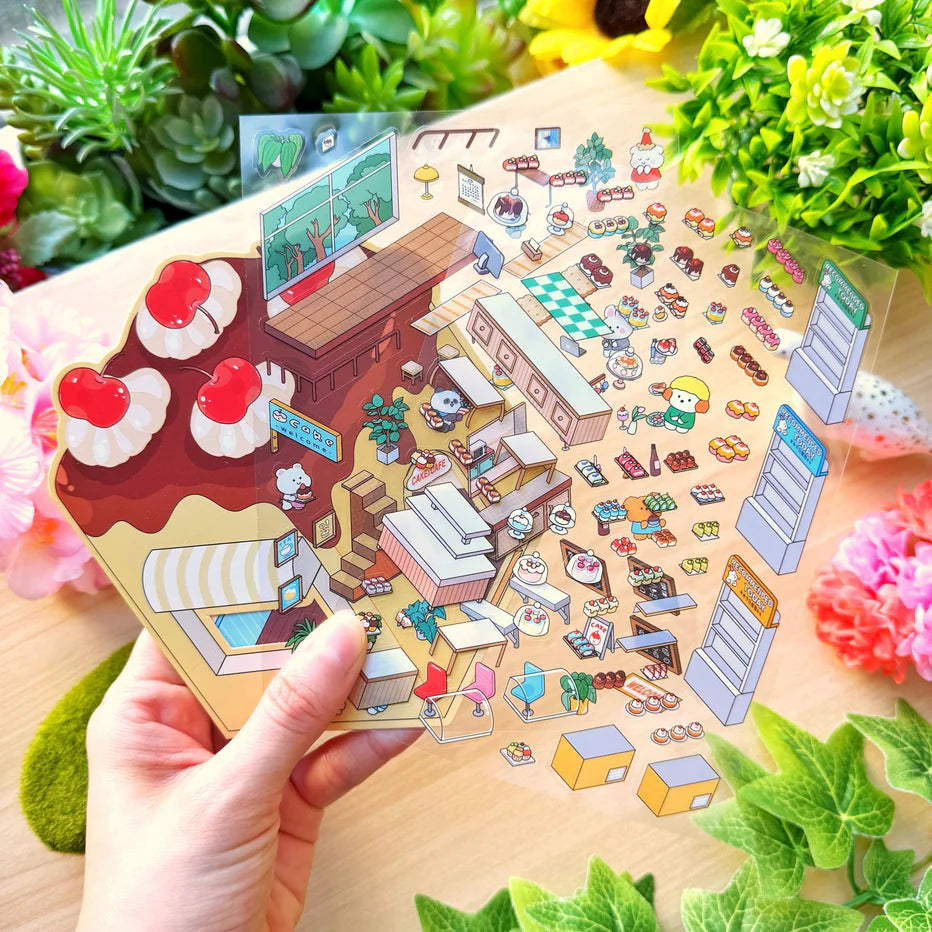 Isometric Scene Sticker - Joyful Dessert House (Series 5)