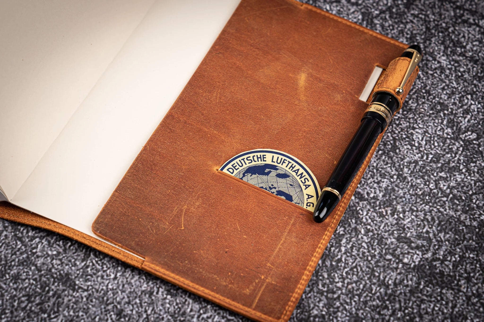 Leather Slim A5 Notebook / Planner Cover - Crazy Horse Brown