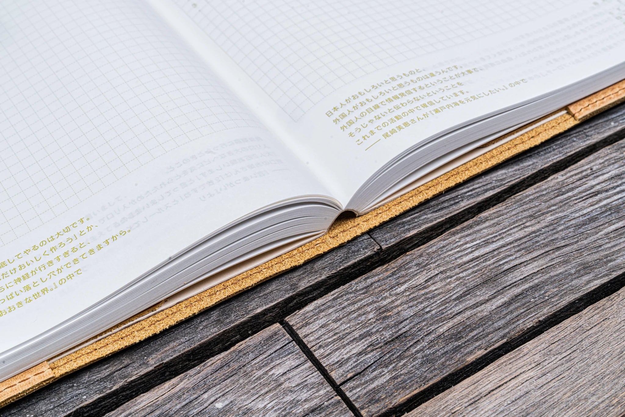 Leather Slim A5 Notebook / Planner Cover - Crazy Horse Honey Ochre