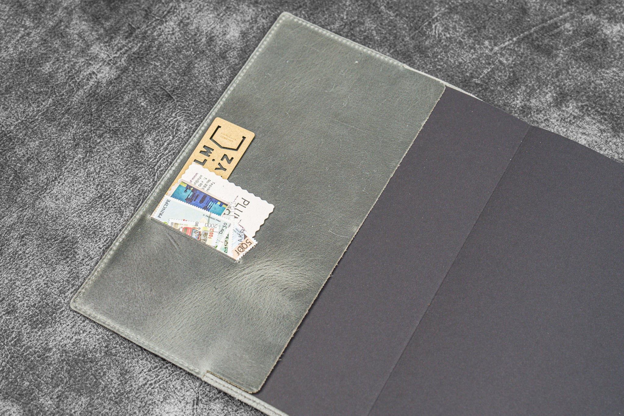Leather Slim B5 Notebook / Planner Cover - Crazy Horse Smoky