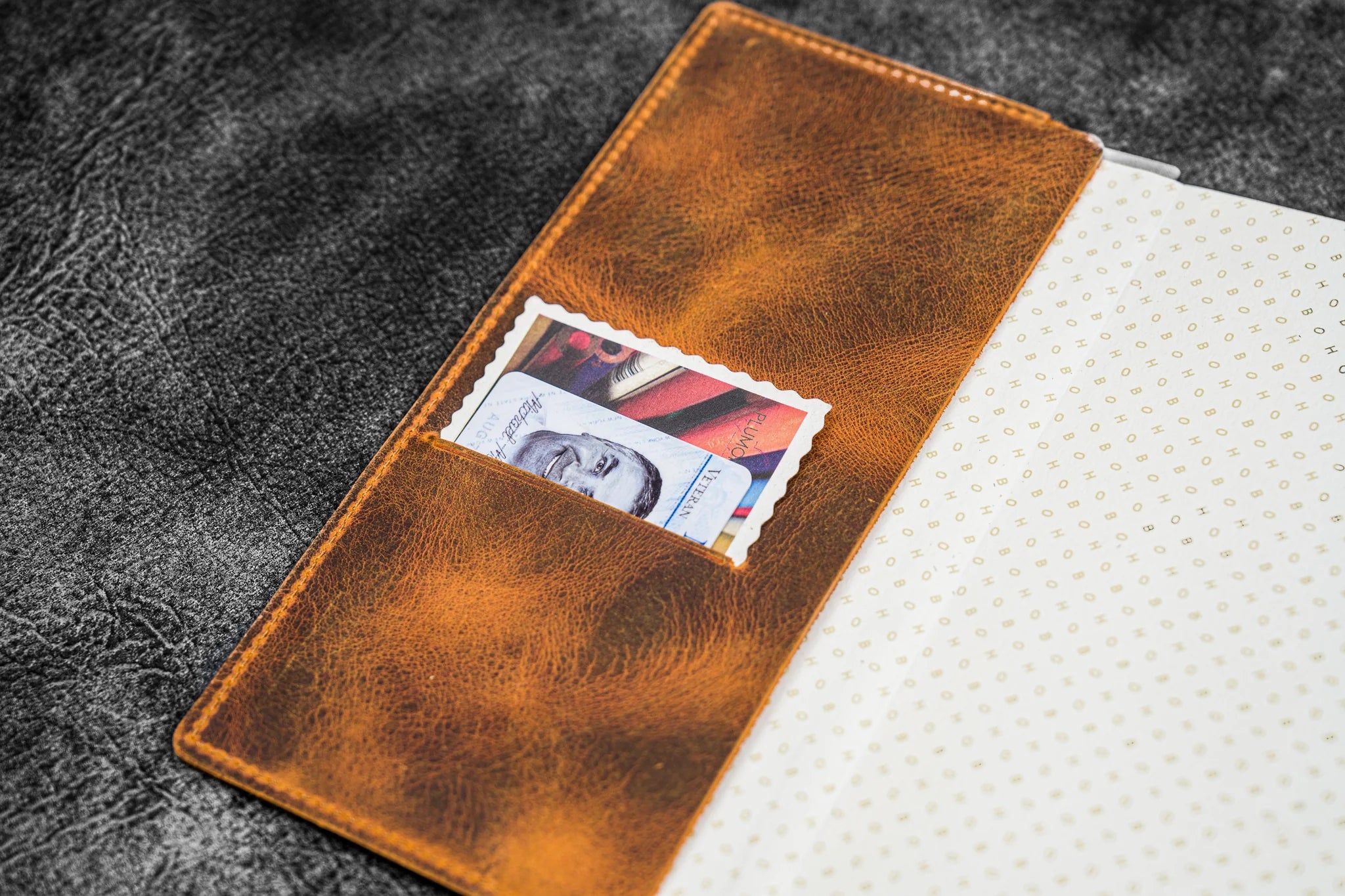 Leather Slim Hobonichi Weeks Planner Cover - Crazy Horse Brown
